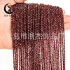 Cuentas Redondas Pequeñas Facetadas de Piedra Natural de 3 mm Amatista Turmalina Granate Cuentas Facetadas Cuentas DIY Accesorios de Joyería Venta al por Mayor