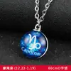 Collar luminoso de doce constelaciones para estudiante pareja hombre y mujer estilo coreano retro adornos de colgante personalizados joyería de moda simple