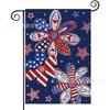 Bandera de Jardín para el Día de la Independencia Más Vendida de Amazon, Bandera Festiva Americana con Estampado de Estrellas y Rayas, Material de Lino, Bandera Decorativa para Exteriores