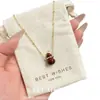 Nuevo Collar de Calabaza Roja China Lujo Ligero Temperamento Sencillo Sentido de Alta Gama Cadena para la Clavícula Año del Zodiaco Estilo Chino Collar Retro