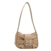2025 Primavera/Verão Nova Moda Personalidade Bolsa de Ombro Único de Temporada para Mulheres Trendy Nicho Casual Commuter Axilar Pequena Bolsa Quadrada