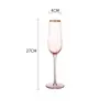 Copa de Vino Tinto de Cristal Rosa Ins Copa de Vino Alta Torre de Cristal Copa de Vino para el Hogar con Borde Dorado Copa de Champaña Copa de Vino para Bodas