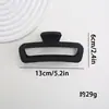 Pinza Rectangular de Goma Pintada para Agarre de PC Europea y Americana Transfronteriza 13cm Extra Grande Esmerilada Pinza de Tiburón Pinza para el Cabello Venta al por Mayor