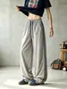 Pantalones deportivos de rayas color block estilo americano de secado rápido, pantalones finos de seda de hielo de verano para hombre, pantalones casuales rectos holgados para exteriores