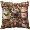 Almohada Navideña Más Vendida Transfronteriza Set Rojo, Cojín Decorativo Temático de Duende, Cojín para Sofá de Decoración del Hogar, Almohada de Mesita de Noche
