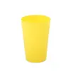160ml Taza de Agua de Plástico Colorida de Boca Ancha de Color Sólido para Niños, Taza para Comida y Bebida, Leche, Cerveza, Taza para Cepillarse los Dientes, Baile