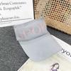 Chapéu de Sol de Verão com Letras Esportivas Hallot Chapéu de Sol Protetor Solar para Mulheres Cobertura Facial ao Ar Livre Chapéu para Ciclismo Chapéu de Sol Estilo Coreano