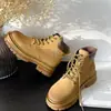 Botas Martin de suela gruesa estilo británico, nuevas botas amarillas versátiles de moda para pareja primavera-verano 2026, zapatos casuales cómodos británicos