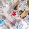 Estrella de Cinco Puntas de Aleación Doble Cara Estrella de Cinco Puntas Agujero Recto Cuentas Sueltas Cadena para Teléfono Móvil DIY Cadena para Llaves Cadena para Bolso Accesorios de Joyería