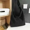 Bolso de Pana de Moda para Mujer 2025 Nuevo Bolso de Hombro Cruzado de Gran Capacidad Bolso Tote de Color Liso Simple Bolso Casual