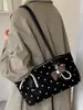 Bolsa de Ombro com Bolinhas Shuai Mi Jia para Mulheres, Novo Modelo Outono 2026, Bolsa de Braço, Bolsa de Mão Única e Estilosa, Estilo Simples e Doce