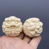 Bola de Salud de Talla de Fruta de Marfil, Bola de Mano de Elefante de la Suerte Pixiu, Bola Sólida de Mano para Ancianos, Pieza de Mango de Diente de Mamut