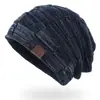 9875 Chapéu de Lã Tricotado Colorido Misto com Forro de Fleece Outono e Inverno Versátil Quente e Fashion Chapéu Pulôver Chapéu de Inverno Feminino Europeu e Americano
