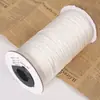 Corda de Poliéster Fio Torcido Fina Redonda Preta, Corda de Fio de Veludo de Nylon Branca 0,8-1,5mm, Corda para Etiqueta de Joia de Artesanato