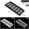 Rejilla de Ventilación de Malla Transpirable para Gabinete de Aleación de Aluminio Cubierta de Escape de Ventilación de Malla Agujereada Cubierta Decorativa para Armario Zapatero Malla Transpirable