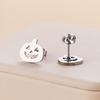 Murciélago fantasma calabaza gato de Halloween y otras formas aretes de acero inoxidable tres colores opcionales fábrica en stock suministro transfronterizo