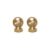 Brincos de Pérola com Zircônia Prateada Estilo Levemente Luxuoso Brincos Elegantes Franceses com Temperamento Simples Versátil Brincos de Alta Qualidade para Mulheres