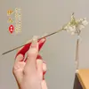 Pente de franja floral estilo antigo para mulheres, novo pente moderno estilo chinês para coques, pente simples Hanfu cheongsam, acessório de cabelo, ornamento de cabelo