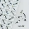 Cristal Dongzhou 11*3 Marquise Fina Fundo Pontiagudo Diamante Banhado a Prata Flash Vidro K9 Oval Pontiagudo DIY Unhas Arte Joias Acessórios