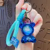 Llavero Creativo y Moderno de Oso Cielo Estrellado, Llavero Personalizado para Coche de Hombre, Colgante para Bolso de Mujer, Exquisito Accesorio Pequeño
