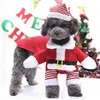 Ropa para perros para Navidad, disfraz de Papá Noel, ropa para perros, ropa cálida de invierno para mascotas, ropa para gatos