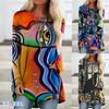 Estación independiente de AliExpress 2020 nueva falda de tutú con estampado de cara abstracta falda de princesa tendencia de vestido casual europeo y americano
