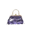 Bolso de Noche con Clip para Mujer 2026 Nuevo Bolso de Mano de Moda Vintage Bolso de Hombro Bolso Cruzado de Cadena Lentejuelas Nicho