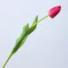 Flor artificial de rama larga con tacto hidratante, tulipán para decoración del hogar, accesorios de fotografía de flores falsas, venta al por mayor