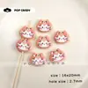Accesorios Lindos de Gato Impresos en Acrílico Joyería de Cuentas DIY Gatito Linda Cadena para Teléfono Móvil Joyería Accesorios de Cuentas Sueltas