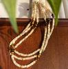 Collar Guofeng vintage estilo Maillard con cuentas de concha natural de ojo de tigre y platillo volador, cadena de clavícula con atmósfera
