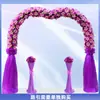 Arco de Flores para Boda Arco de Flores de Seda Puerta de Color para Ceremonia Arco de Entrada de Boda Decoración Soporte para Flores Disposición de Boda Accesorios de Hierro