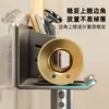 Soporte para secador de pelo de aluminio sin taladro Estante de almacenamiento para pared de baño con caja de almacenamiento Estante de almacenamiento para secador de pelo Instalación sin taladro