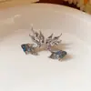 Brincos de Gota de Óleo Florais Azuis Vintage Retrô Joias de Luxo Leve de Alta Qualidade Atacado da Fábrica de Yiwu