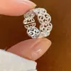 Anillo de lujo ligero, nicho, estrella de alta gama, perla y circonita cúbica para mujer, exquisito y moderno, anillo abierto ajustable