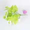 Em estoque fornecimento 7 maços de folhas coladas planta de simulação parede de plantas parede de plantas verdes decoração de paisagismo arranjo de flores em vaso folhas verdes