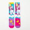 Calcetines para niños, calcetines lindos de dibujos animados para niñas hasta la pantorrilla, diseño de corona y sirena, calcetines largos 3D para bebé niña de importación, moda al por mayor