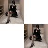 Meias de rasgar à mão finas descartáveis pretas de seda para pernas buraco quente fácil de rasgar meia-calça jk feminina