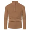 2026 Moda Masculina Transfronteriza Otoño/Invierno Suéter de Punto Pulóver de Media Cremallera Suéter Polo Suéter de Punto Casual de Manga Larga