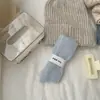 Calcetines de cerdo de terciopelo de visón color caramelo para mujer, de media pantorrilla, forrados de felpa, cálidos, engrosados, de terciopelo de coral, para el hogar, para el suelo, otoño e invierno
