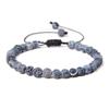 Pulseira Feminina Popular de Pedras Naturais Olho de Tigre 6mm da Amazon, Pulseira com Pingentes Tecida à Mão, Venda Quente