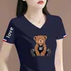 Artículos de sobrestock de comercio exterior transfronterizo, ropa de marca con etiquetas retiradas, camisetas nuevas de manga corta para tallas grandes para madres, ropa de mujer de moda