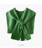 Xale de malha estilo coreano para mulheres no outono e inverno, quarto com ar condicionado, xale grande de malha cruzada, xale externo elegante, cachecol versátil de cor pura