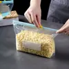 Bolsa Sellada de Grado Alimenticio, Bolsa para Conservar Frescura, Bolsa Doméstica Tipo Zipper Ziplock, Bolsa Gruesa para Almacenamiento en Congelador y Refrigerador, Bolsa para Almacenamiento de Alimentos