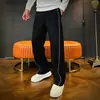 Calça Casual Reta Masculina Outono Nova Alta Qualidade Tendência Moda Versátil Design Americano Charme Malicioso Caimento