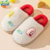 Pantuflas de Algodón para Niñas de Bob Esponja, Nuevos Zapatos Cálidos de Algodón para Invierno para Interiores y Exteriores con Cubierta de Talón, Sr. Cangrejos
