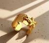 Anillos de Moda Popular Transfronterizos de Acero Inoxidable Antidesvanecimiento Acero de Titanio Anillos de Pareja Venta al por Mayor Directa de Fábrica