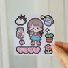 Pegatinas Guka de Corazón Girly para Niñas Niños Libro de Pegar y Dibujar Funda de Teléfono Dibujos Animados Material para Diario de Estudiante Decoración Papelería