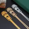 Aleación Electróforo Color-Conservante Abeja Loto Vidrio Pieza Única Pasador Nuevo Estilo Chino Dinastía Han Cheongsam Doble Pasador