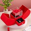 Caja de Regalo Creativa de Rosa Apple Collar Anillo Perfume para Amigos Día de San Valentín Navidad Cumpleaños Caja de Empaque de Regalo