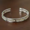 Pulsera Abierta de Piedra Natural y Perla Estilo Ins Europeo y Americano para Mujer, Anillo Abierto Bohemio en Capas de Cuentas Pequeñas, Venta al por Mayor Transfronteriza